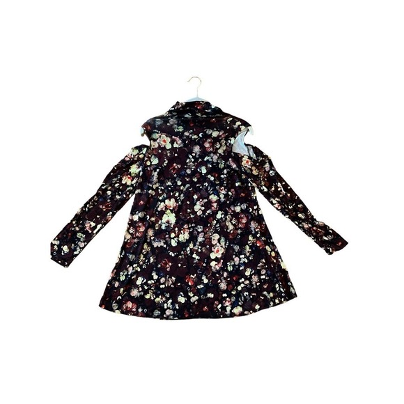 Cupid Blouse Top Women Size M Multicolor Floral Turtle Neck Long Sleeve Pullover - Picture 6 of 7